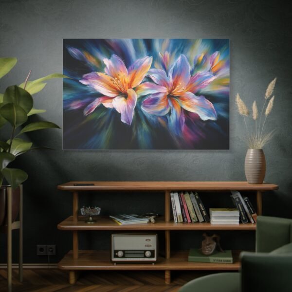 Floral Burst Matte Canvas Print — Colorful Lily Wall Art, Stretched 1.25" - Image 5
