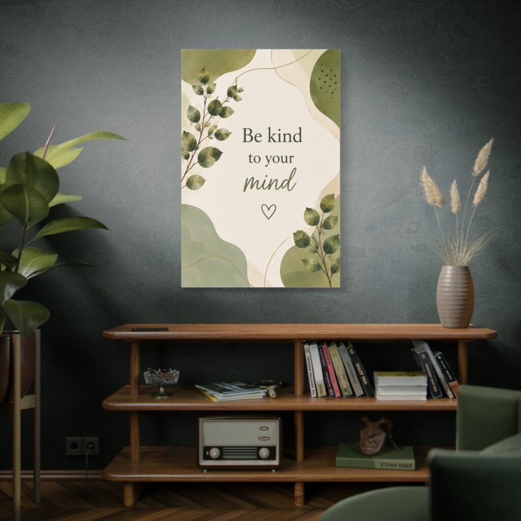 Be Kind to Your Mind Canvas Wall Art