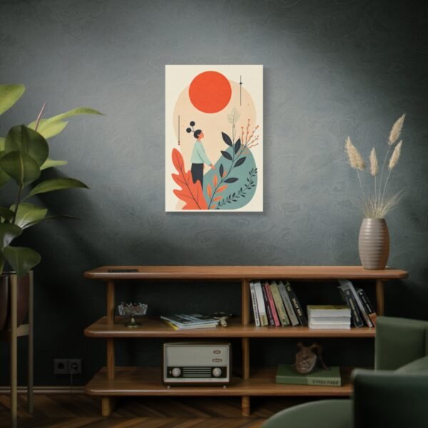 Botanical Sunset Matte Canvas Wall Art — Minimalist Nature Illustration - Image 5