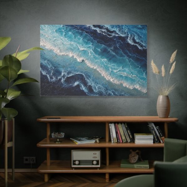 Ocean Waves Matte Canvas Print — Stretched 1.25" Coastal Wall Art - Image 5