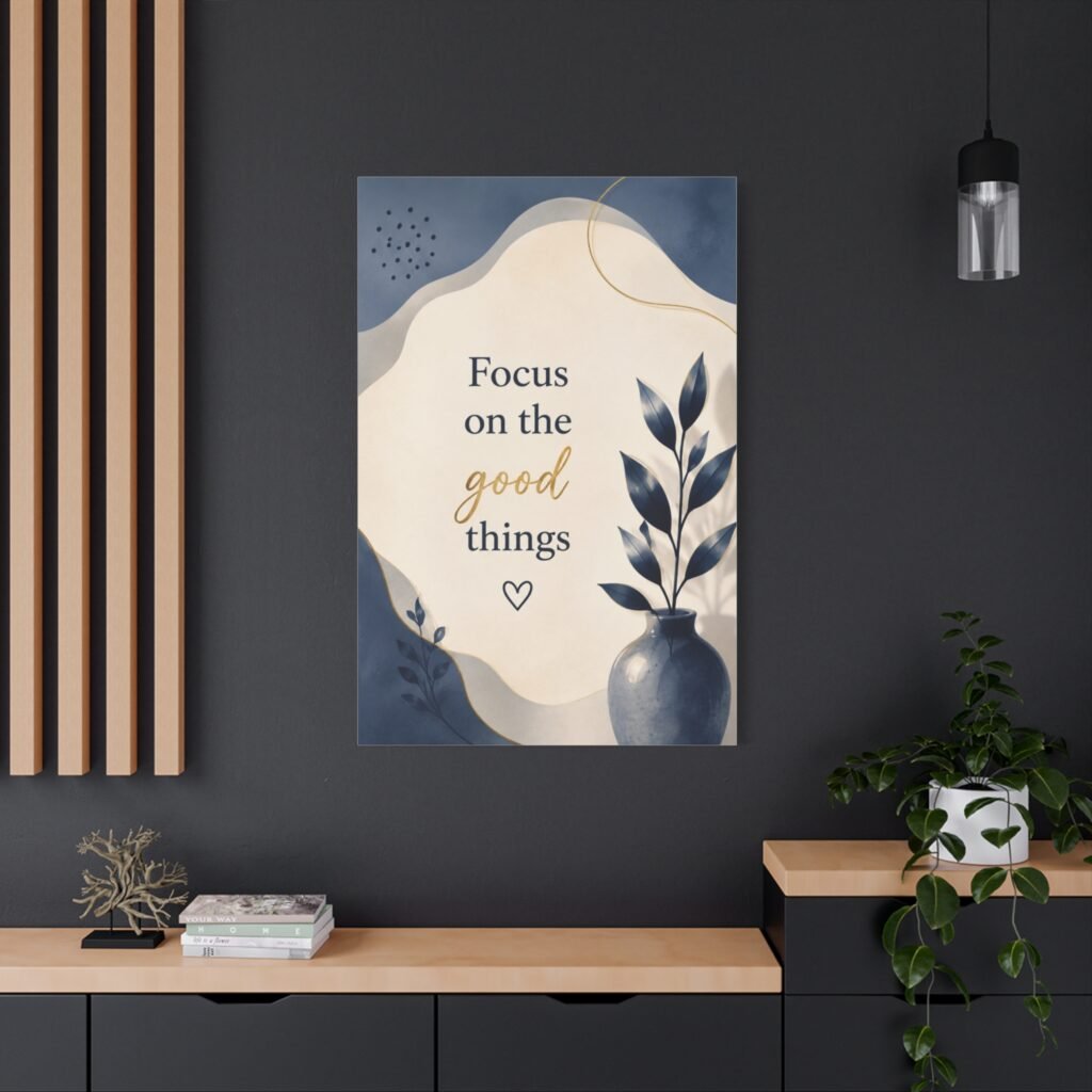 Focus on the Good Things — Inspirational Matte Canvas Wall Art