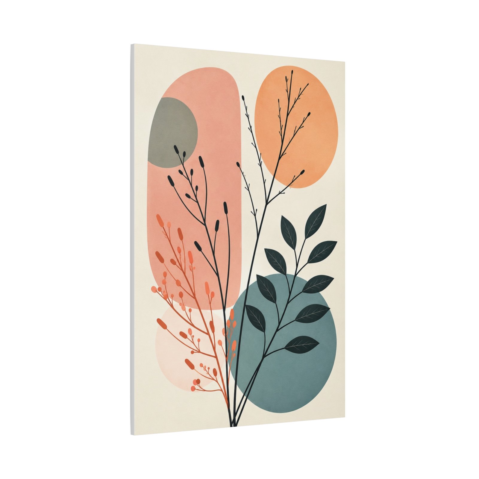 Abstract Botanical Canvas Wall Art — Midcentury Modern Plant Print - Image 3
