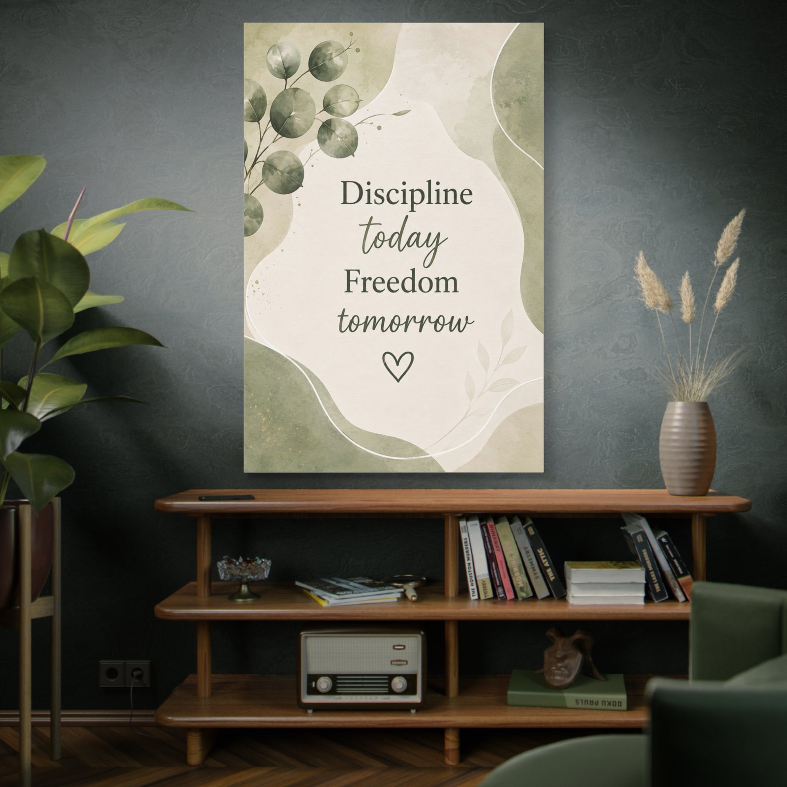Discipline Today Freedom Tomorrow – Inspirational Matte Canvas Wall Art - Image 5
