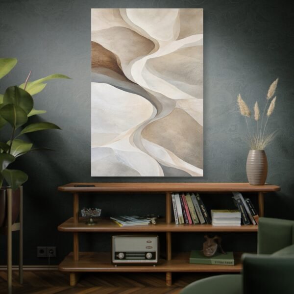 Abstract Neutral Tones Canvas Wall Art — Matte Stretched 1.25" - Image 5