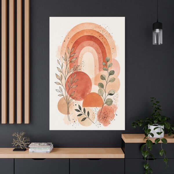 Boho Rainbow Botanical Canvas - Image 4