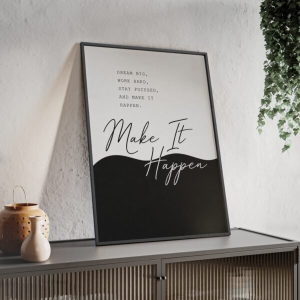 Motivational Wall Poster — “Make It Happen” Framed Print - Image 2