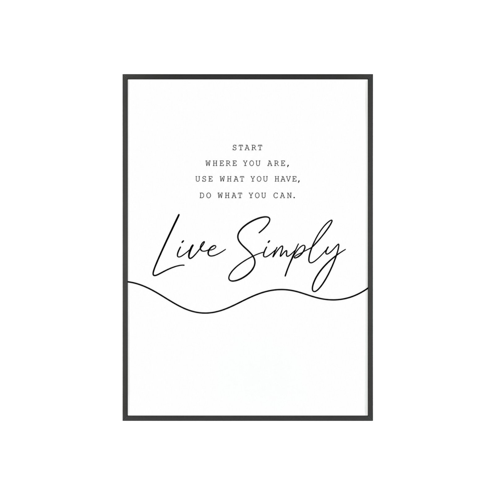 Live Simply Framed Poster — Minimalist Inspirational Wall Art - Image 1