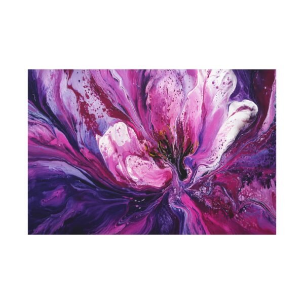 Abstract Purple Floral Burst Matte Canvas Wall Art — Stretched 1.25" - Image 2
