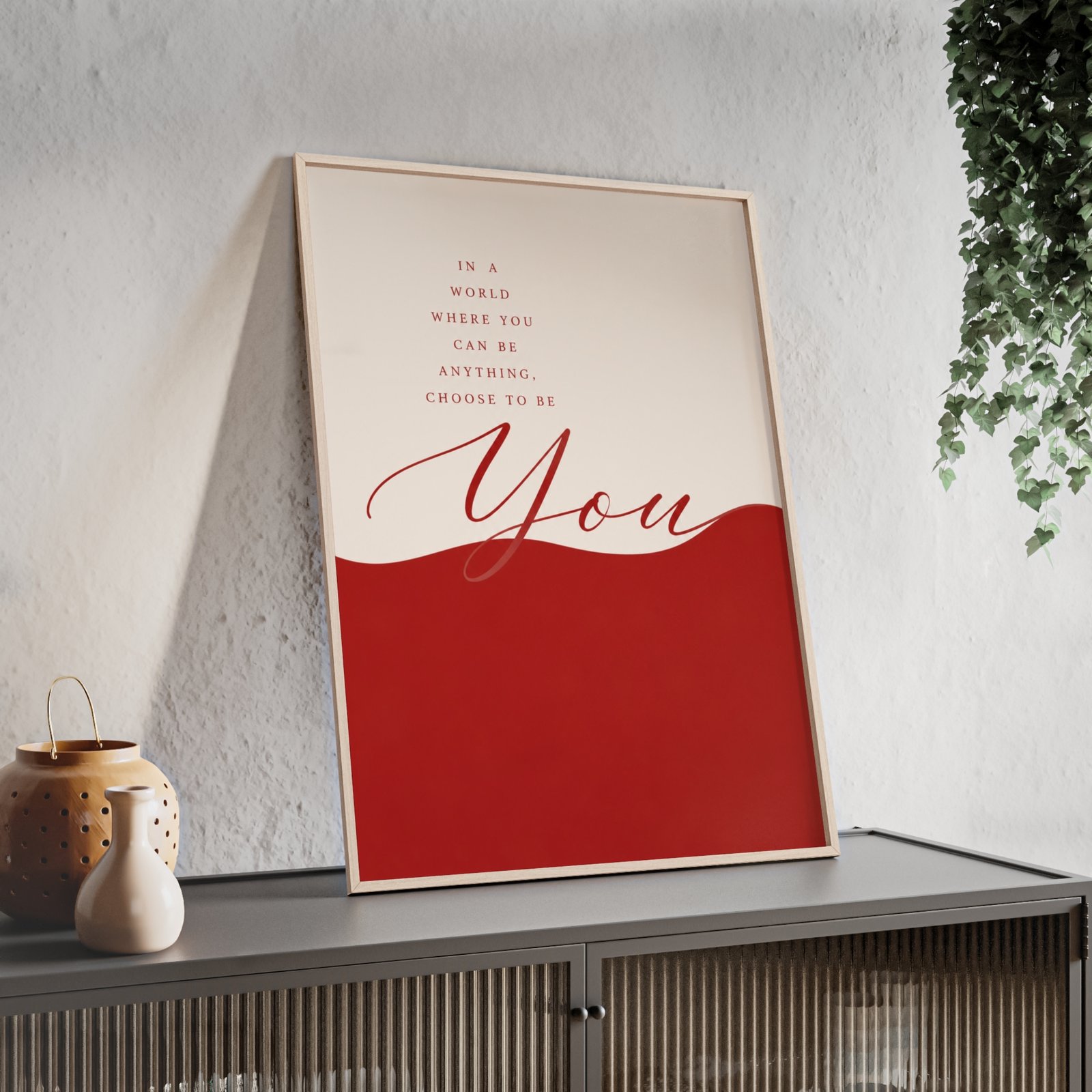 You Inspirational Wall Poster with Wooden Frame — Motivational Quote Art for Home, Office & Gifts - Image 3