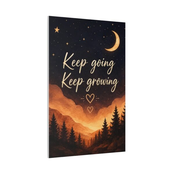 Keep Going Keep Growing Canvas Wall Art — Inspirational Night Sky Landscape - Image 3