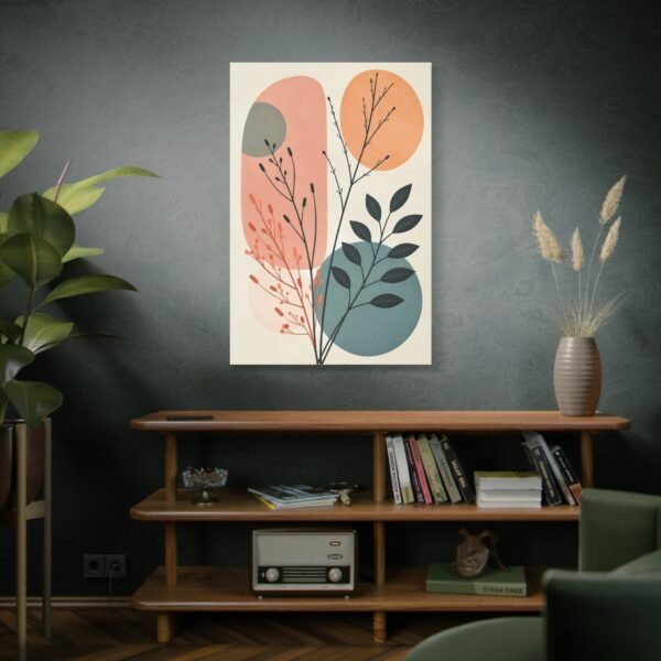 Abstract Botanical Canvas Wall Art — Midcentury Modern Plant Print - Image 5