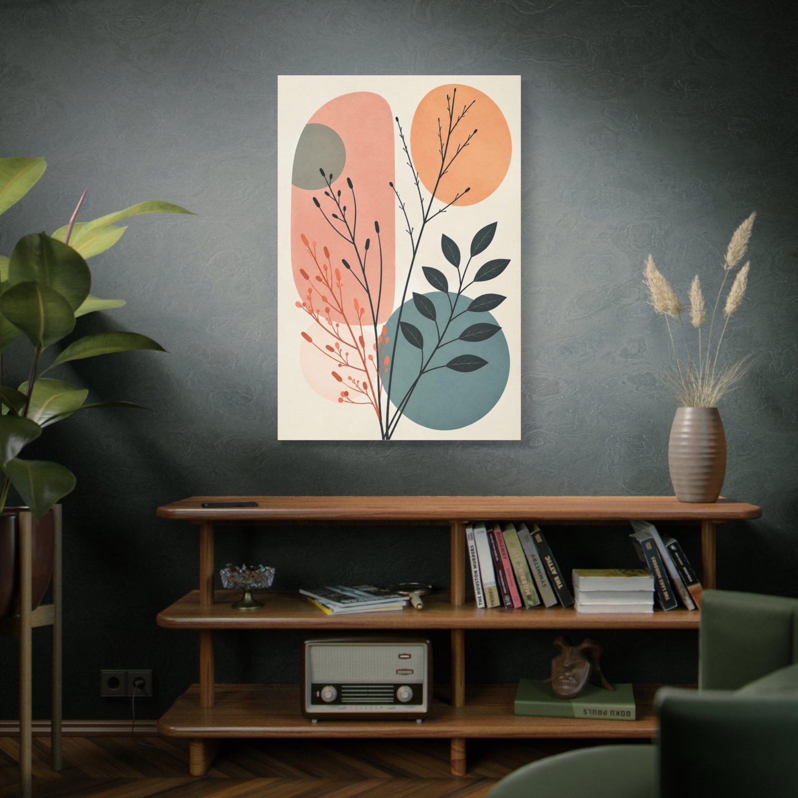 Abstract Botanical Canvas Wall Art — Midcentury Modern Plant Print - Image 5
