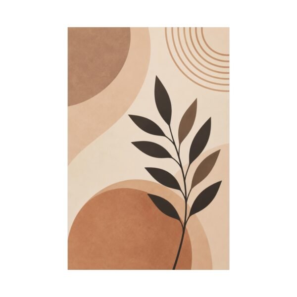Abstract Earth-Tone Botanical Canvas Print — Matte Stretched Wall Art - Image 2