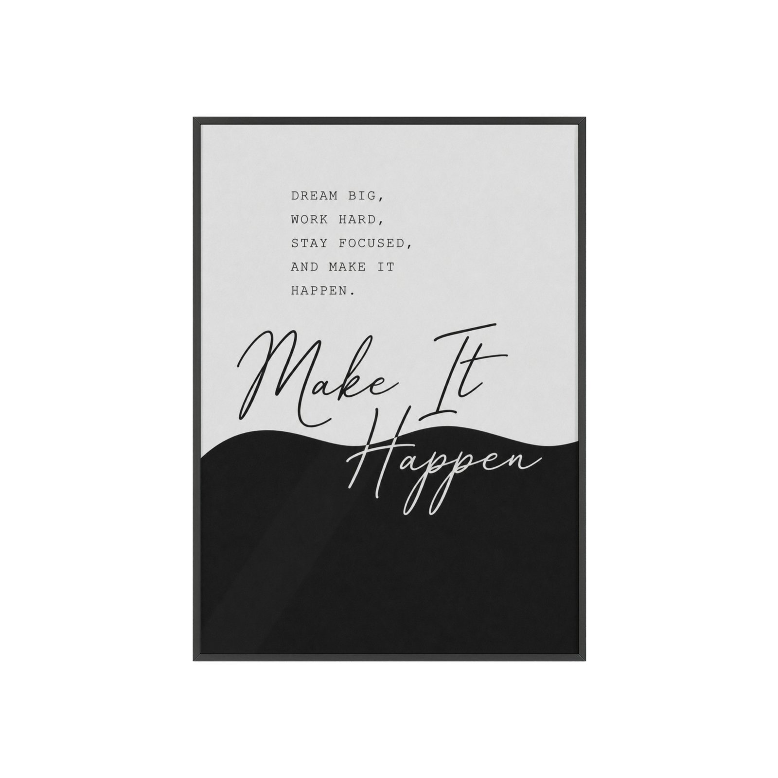 Motivational Wall Poster — “Make It Happen” Framed Print - Image 1