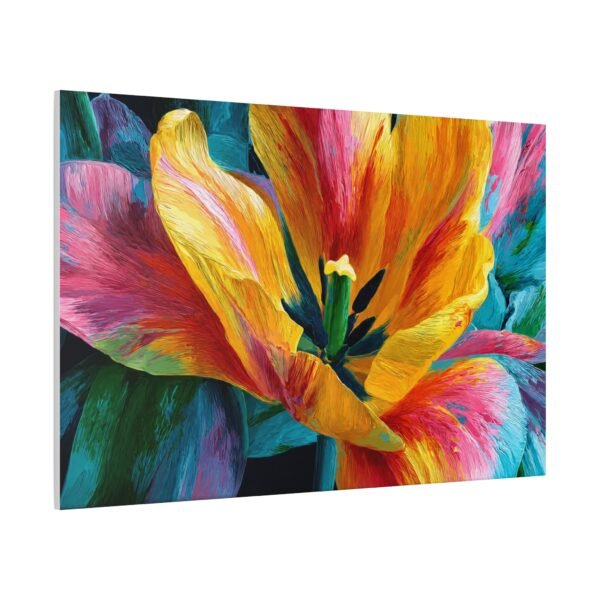 Vibrant Tulip Matte Canvas Wall Art — Colorful Floral Stretched Canvas - Image 3