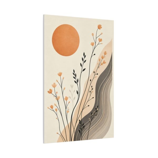 Abstract Sunflower Botanical Canvas Print — Neutral Boho Wall Art - Image 3