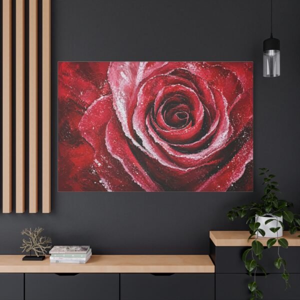 Red Rose Close-Up Matte Canvas Print — Stretched Wall Art - Image 4