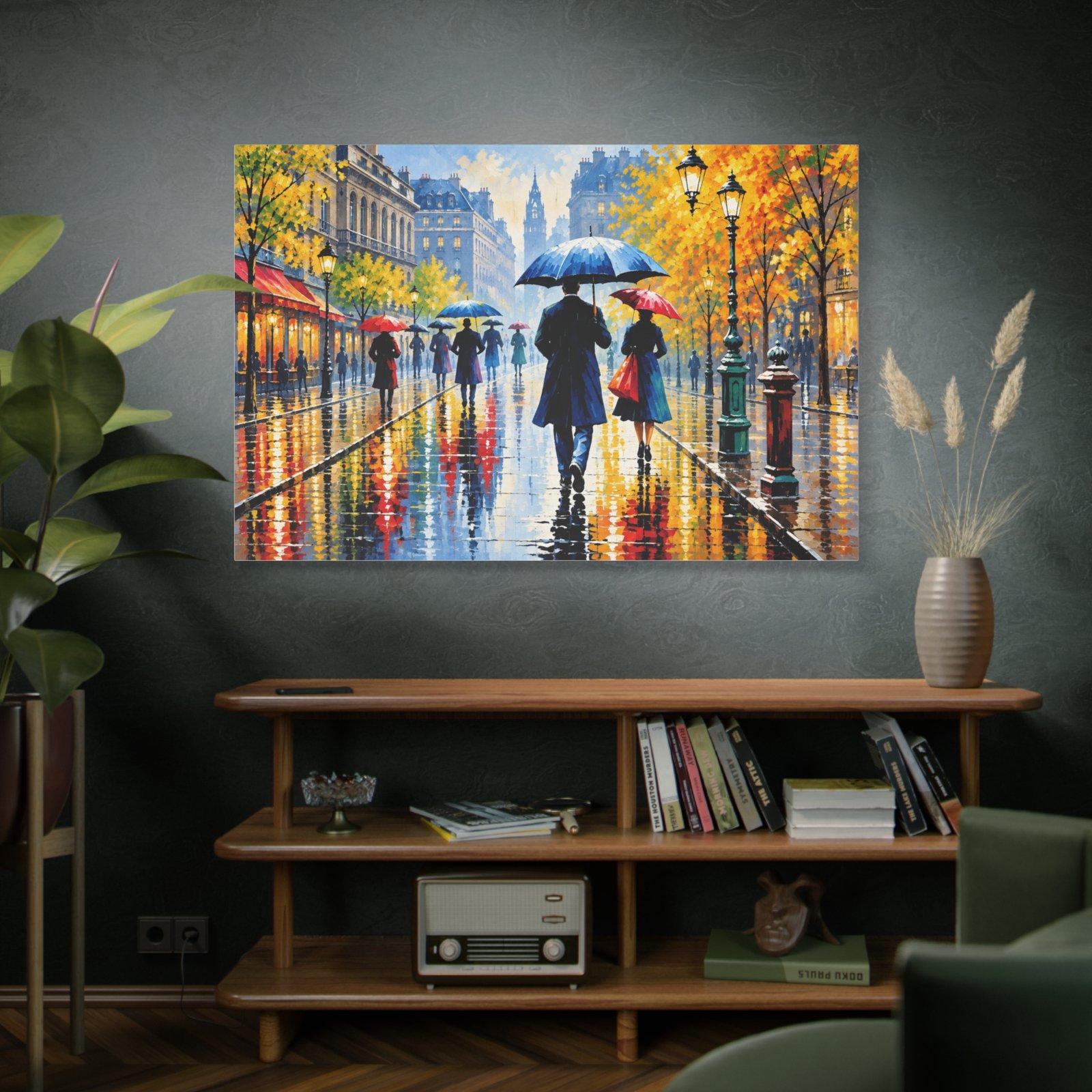 Rainy City Stroll Matte Canvas Wall Art — Stretched 1.25" - Image 5