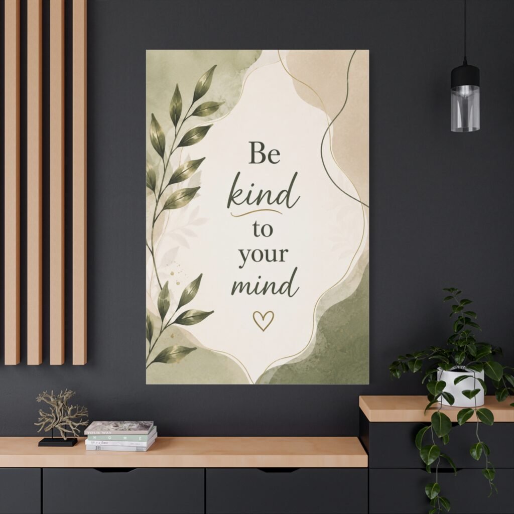 Be Kind to Your Mind Matte Canvas Wall Art