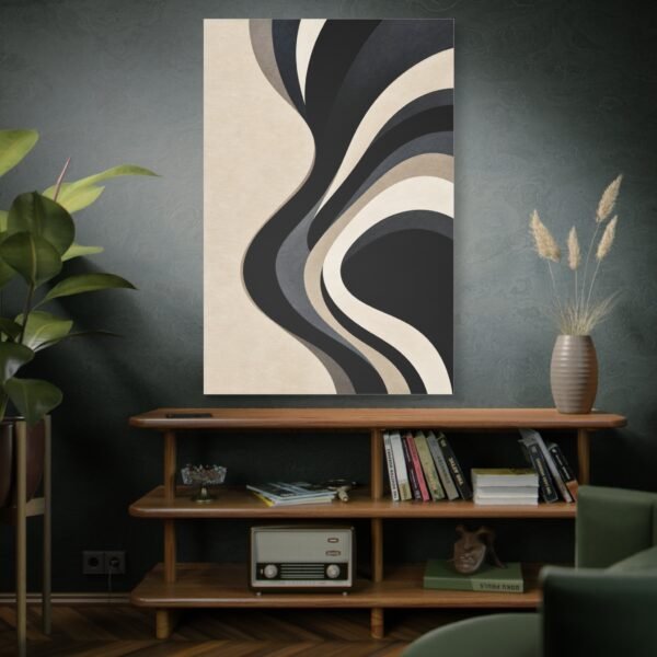 Abstract Neutral Wave Matte Canvas Print — Modern Minimalist Wall Art - Image 5