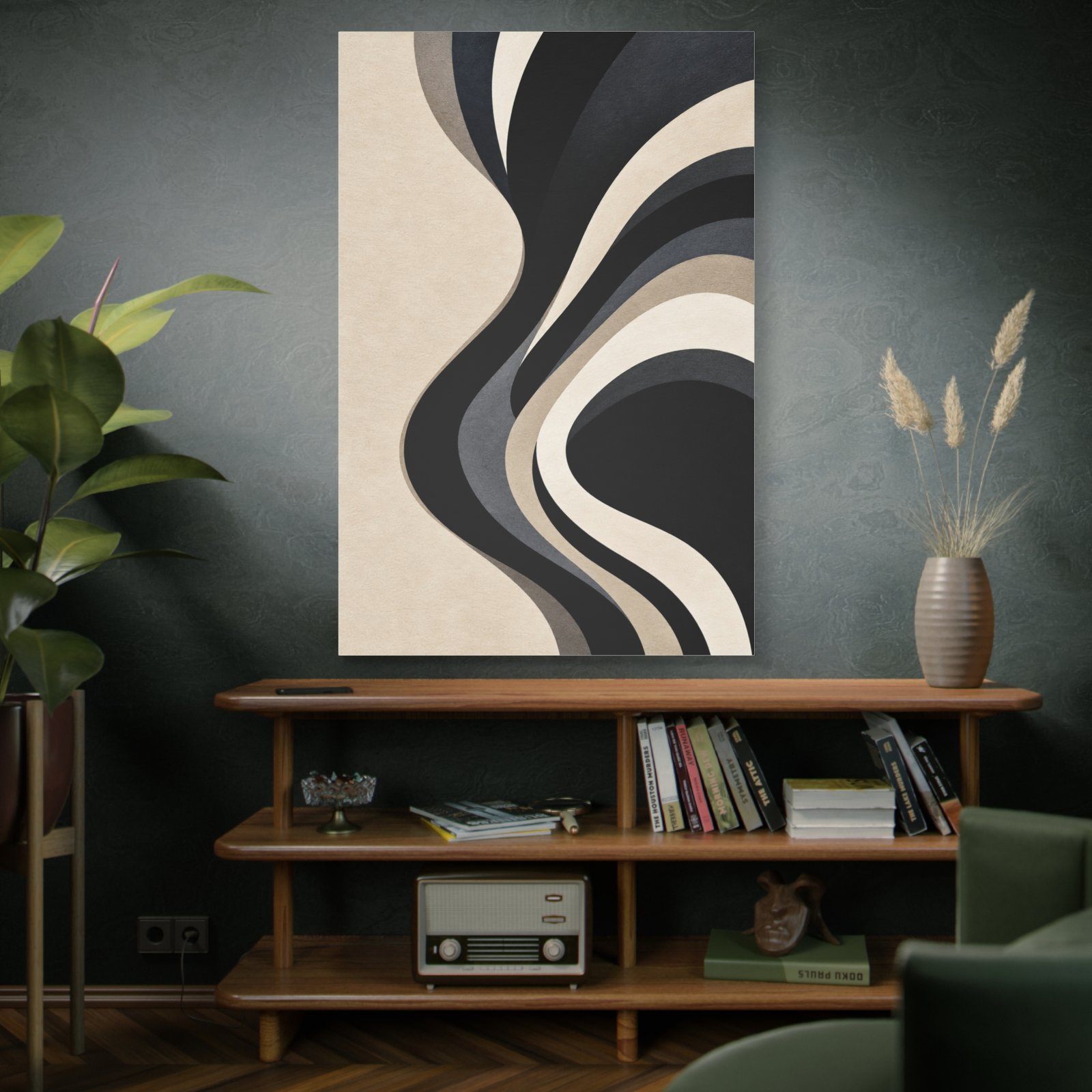 Abstract Neutral Wave Matte Canvas Print — Modern Minimalist Wall Art - Image 5