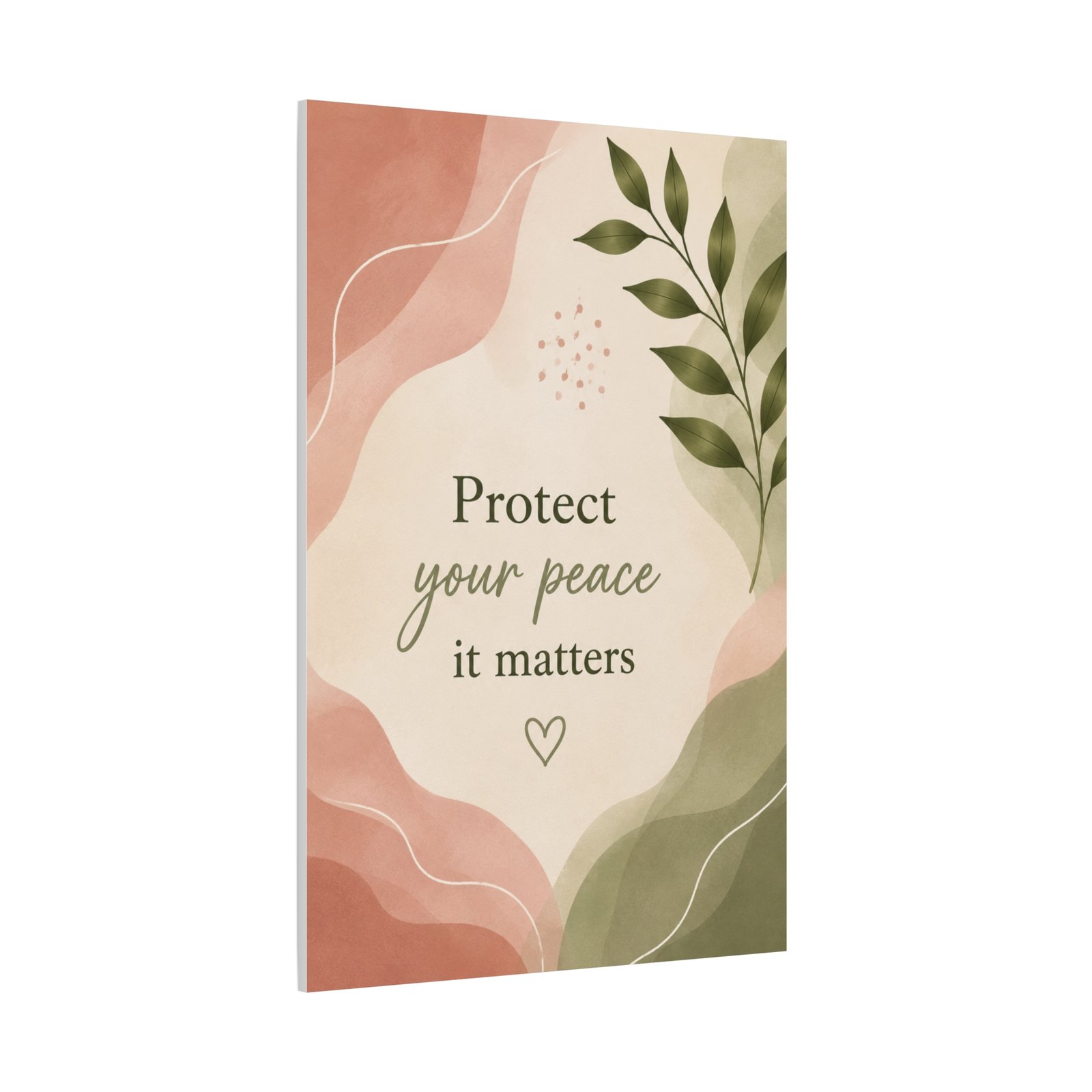 Protect Your Peace Canvas Wall Art — Inspirational Quote Matte Stretched Canvas - Image 3