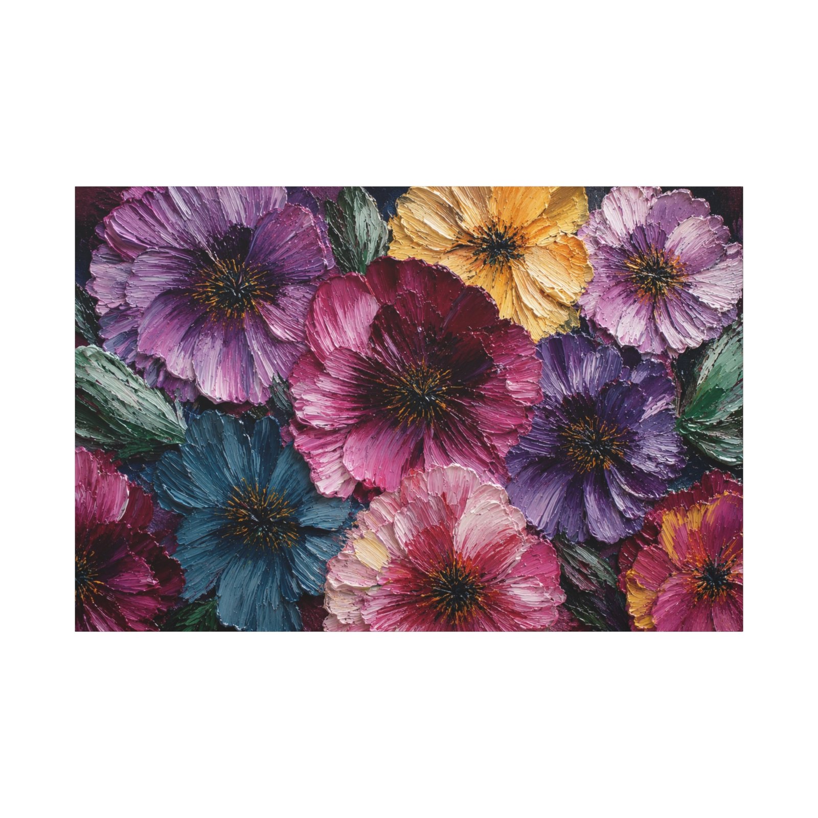 Floral Burst Matte Canvas Print — Stretched 1.25" - Image 2