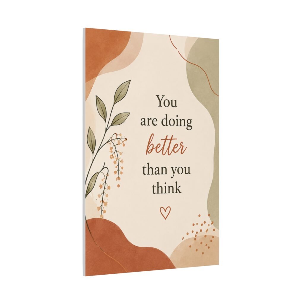 Inspirational Canvas Wall Art – “You Are Doing Better Than You Think”