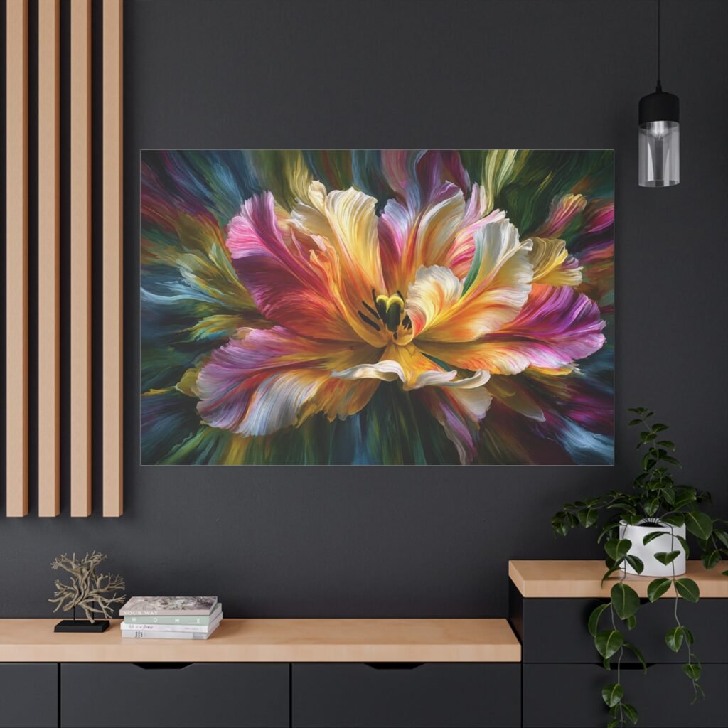Vibrant Floral Burst Canvas