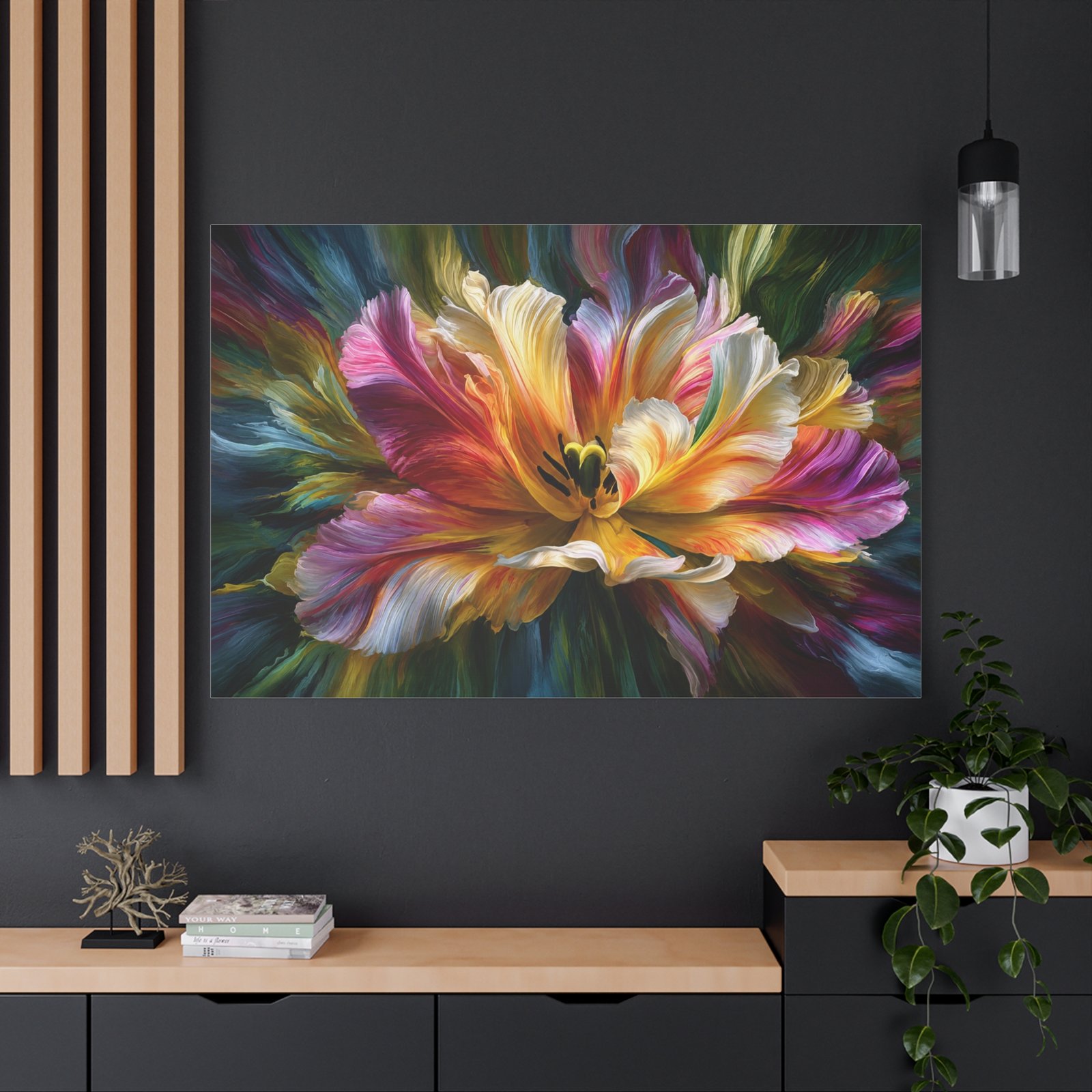 Vibrant Floral Burst Canvas - Image 4