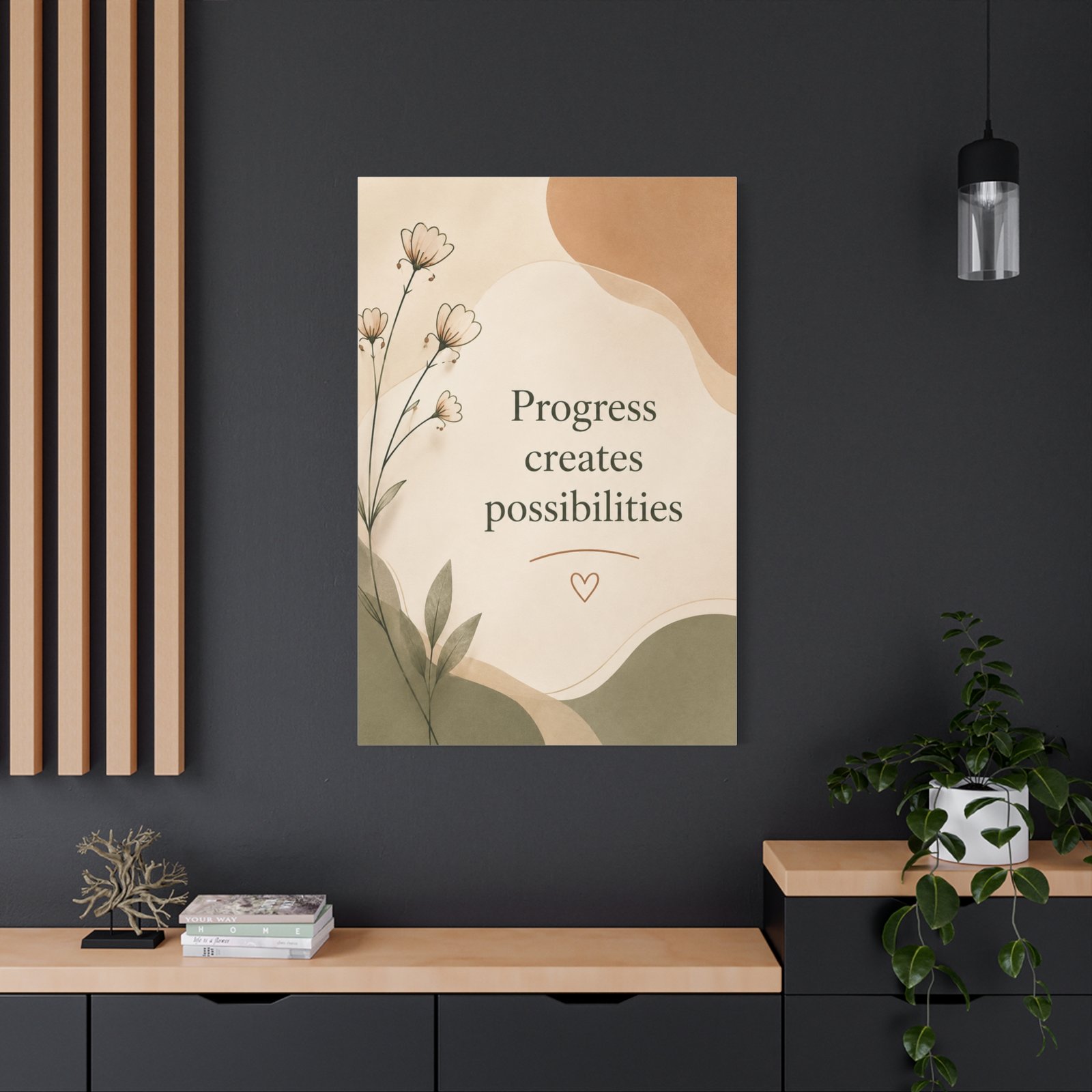 Inspirational Canvas Wall Art - "Progress Creates Possibilities" - Image 4