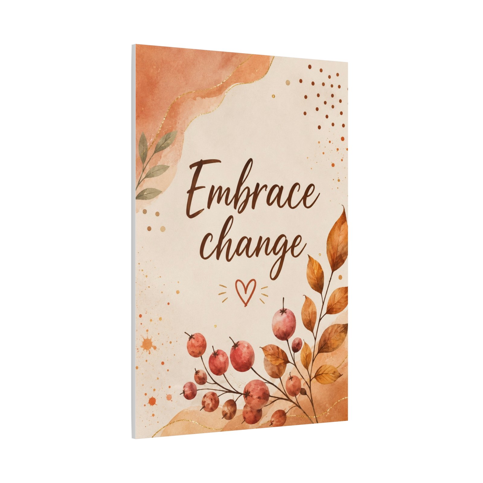 Embrace Change Fall Canvas Wall Art - Inspirational Quote Matte Stretched Canvas - Image 3