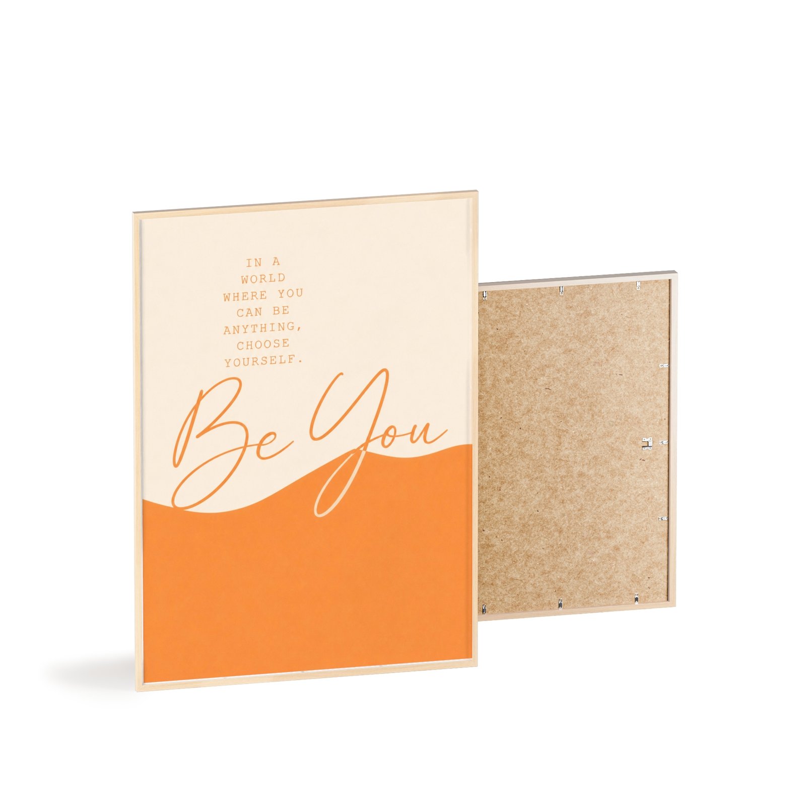 Be You Inspirational Wall Poster with Wooden Frame — Motivational Home & Office Art - Image 4