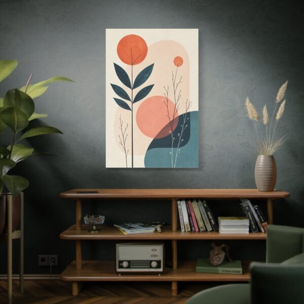 Abstract Botanical Canvas Wall Art — Modern Minimal Floral Print, Matte Stretched 1.25" - Image 5
