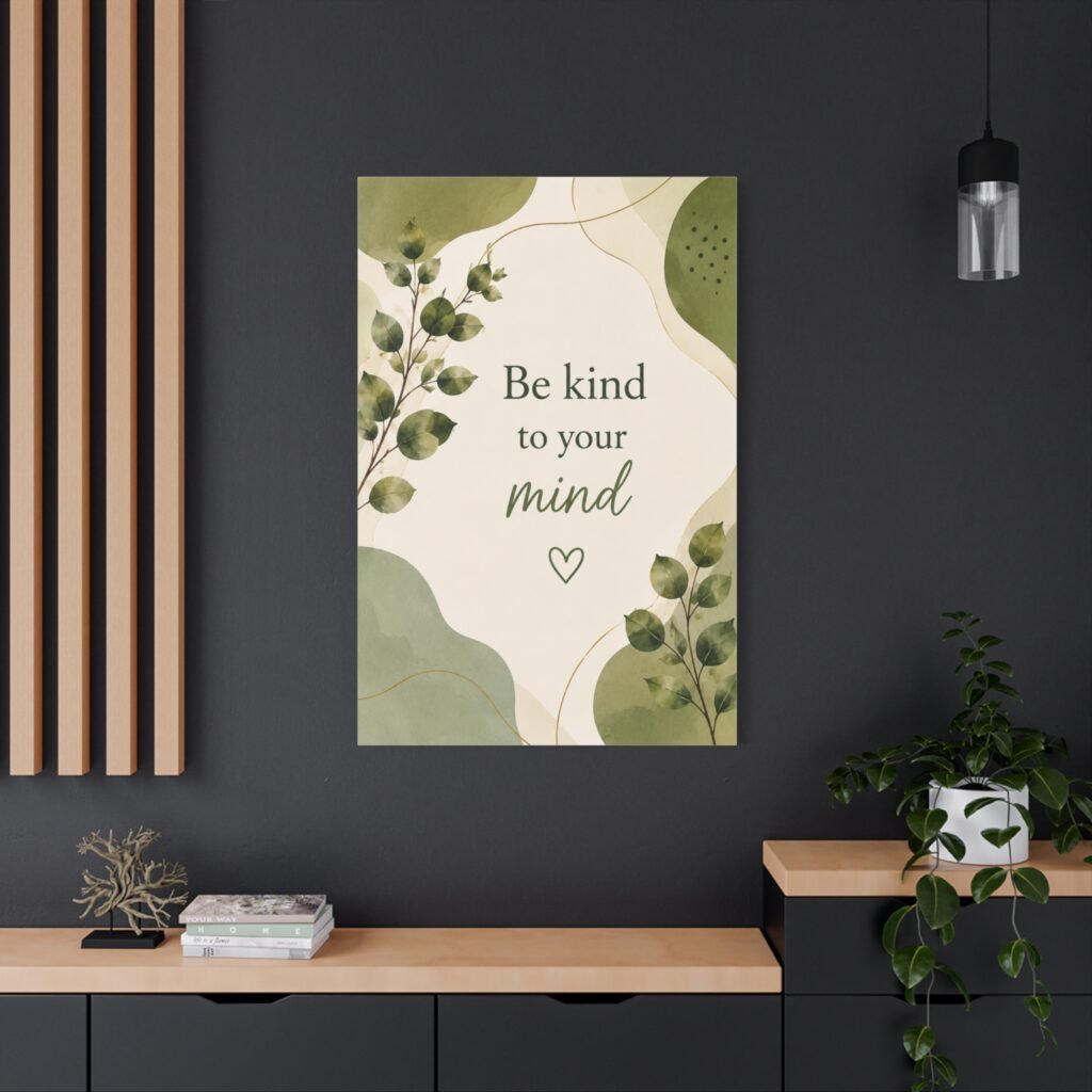 Be Kind to Your Mind Canvas Wall Art