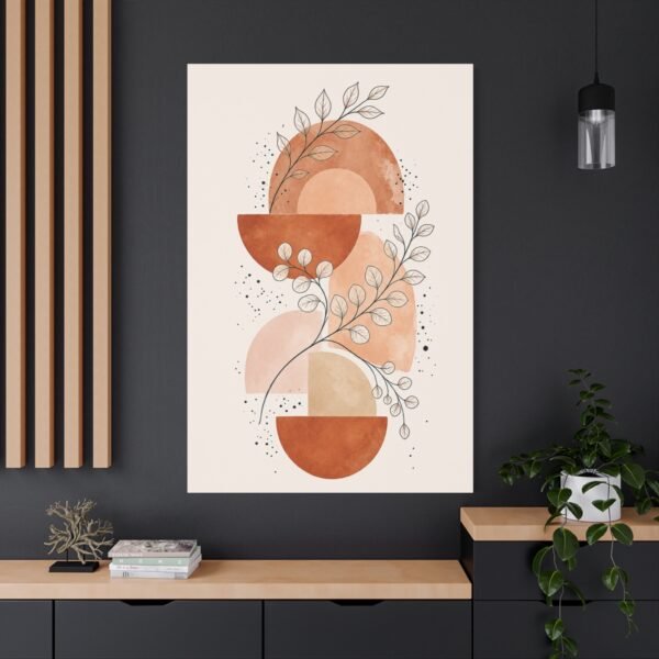 Abstract Terracotta Botanical Canvas - Image 4