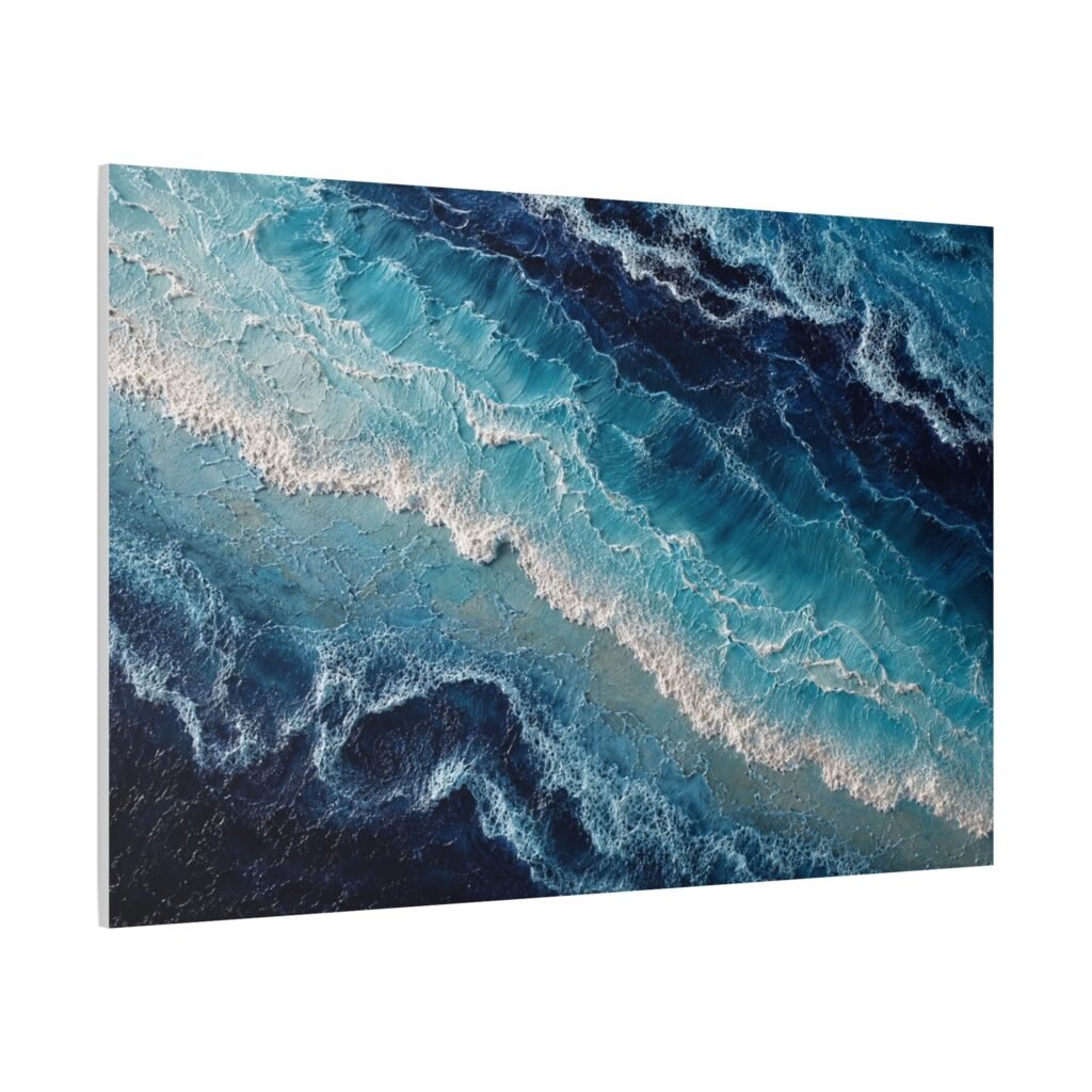 Ocean Waves Matte Canvas Print — Stretched 1.25" Coastal Wall Art