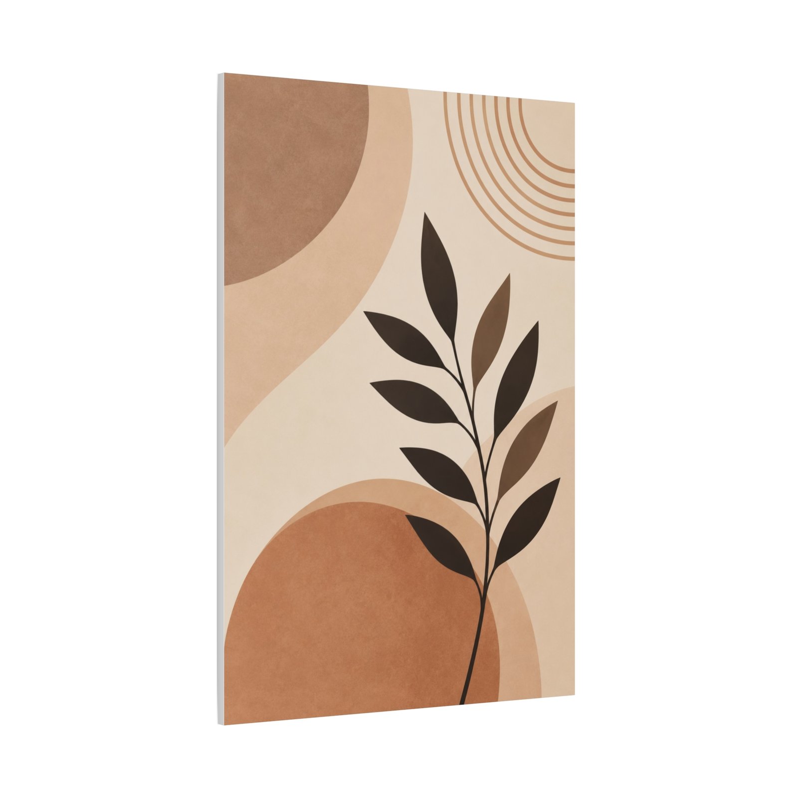 Abstract Earth-Tone Botanical Canvas Print — Matte Stretched Wall Art - Image 3