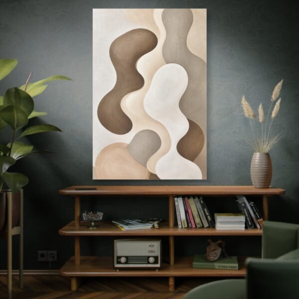 Neutral Abstract Layers Canvas Art — Matte Stretched Wall Decor - Image 5