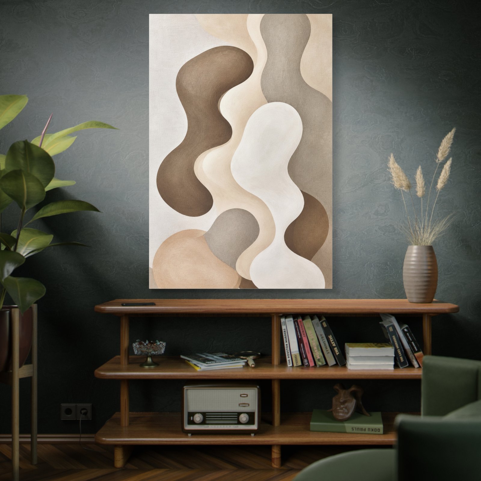 Neutral Abstract Layers Canvas Art — Matte Stretched Wall Decor - Image 5