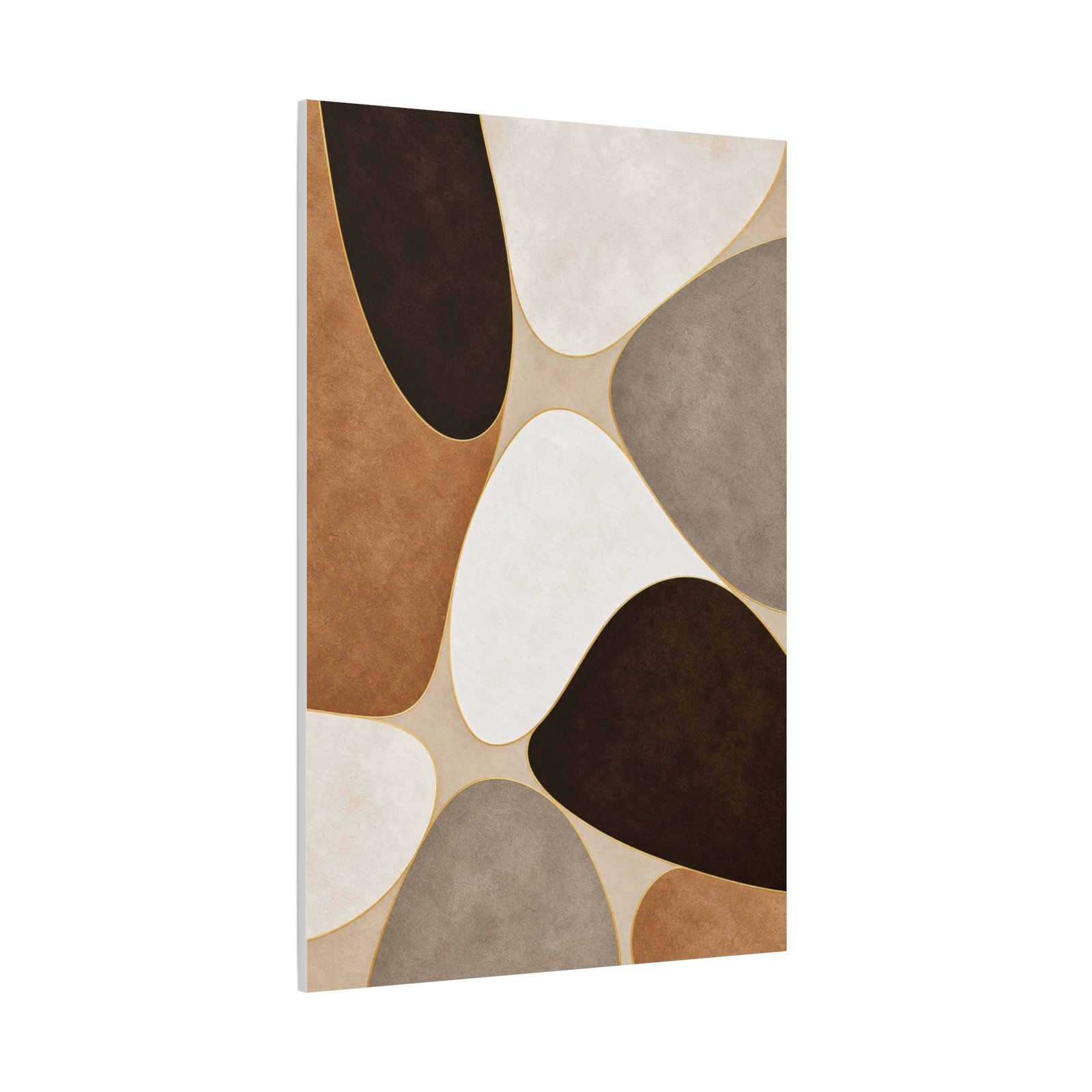 Abstract Earth Tone Canvas Print — Organic Shapes Wall Art - Image 3