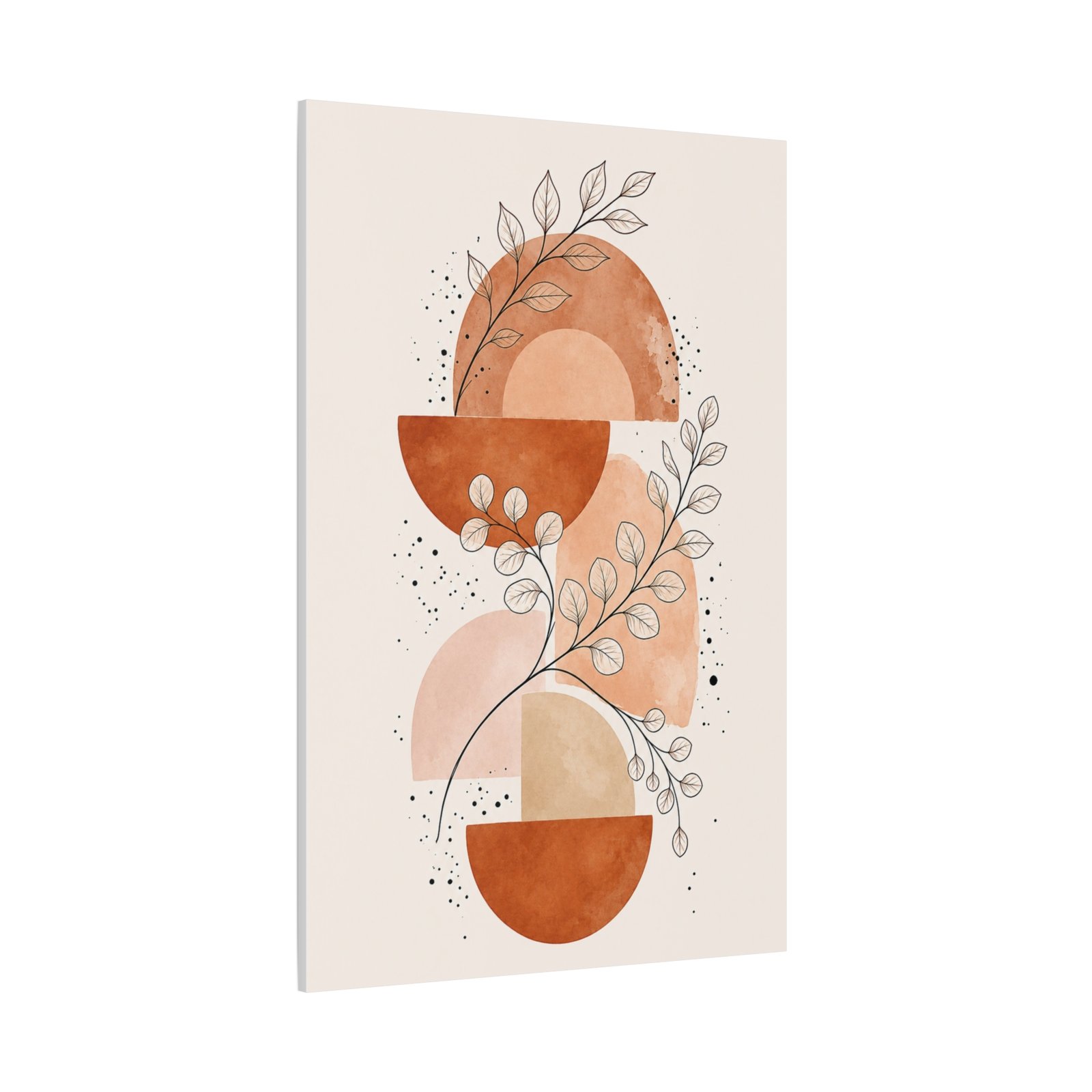 Abstract Terracotta Botanical Canvas - Image 3