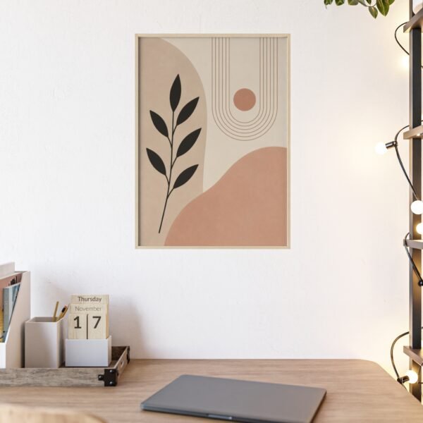 Boho Poster with Wooden Frame — Boho Earth Tone Wall Art - Image 3