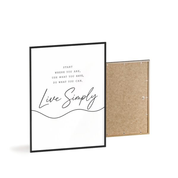 Live Simply Framed Poster — Minimalist Inspirational Wall Art - Image 4