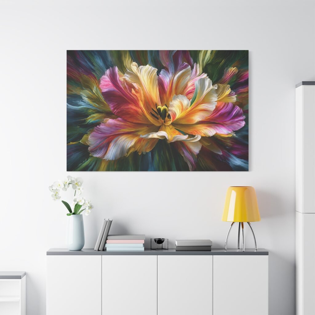 Vibrant Floral Burst Canvas