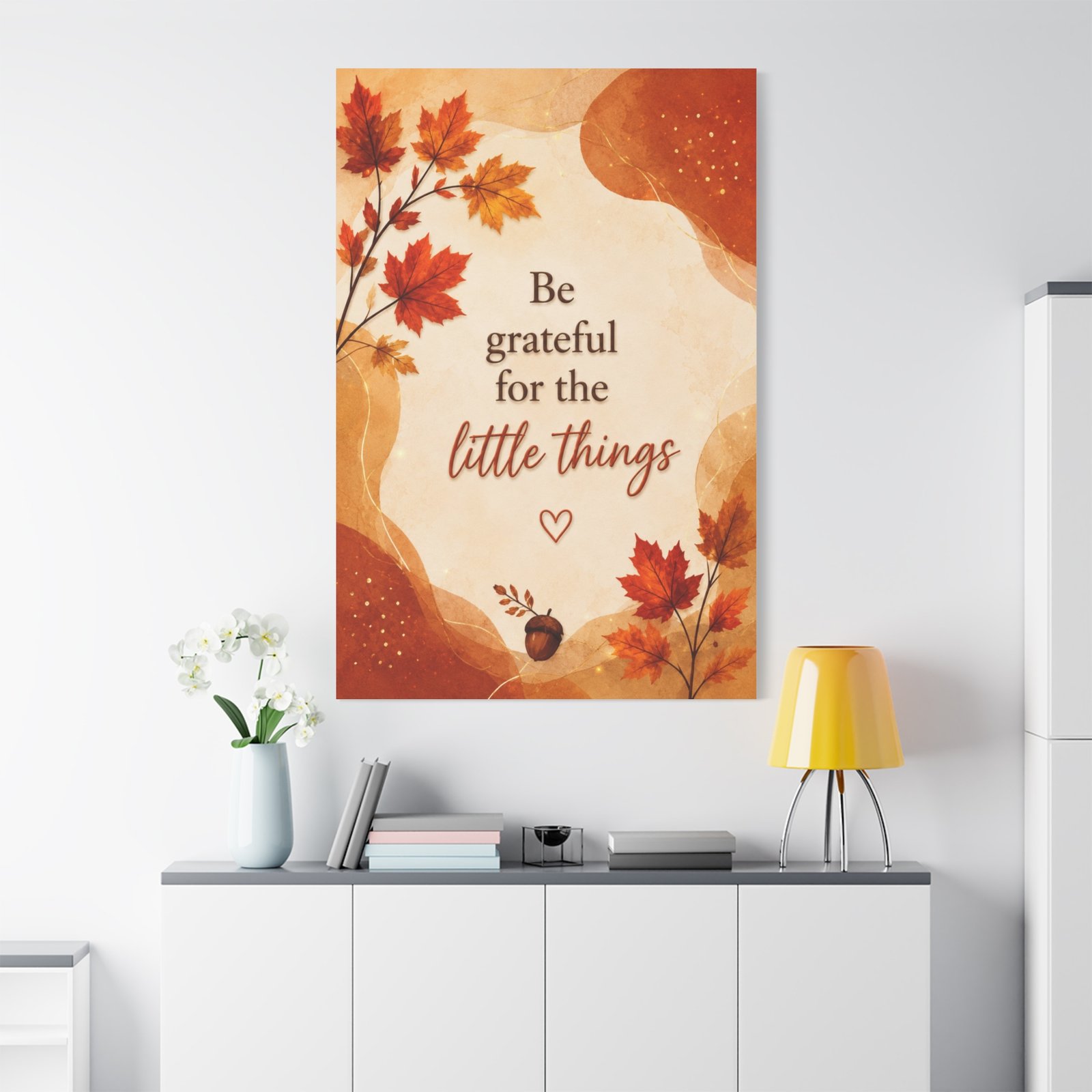 Be Grateful for the Little Things Fall Canvas Wall Art - Image 1