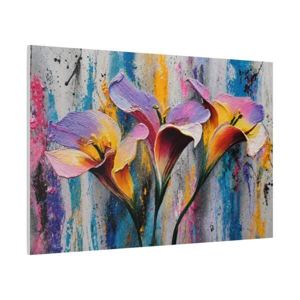 Colorful Calla Lily Canvas Wall Art — Vibrant Floral Matte Stretched Canvas - Image 3