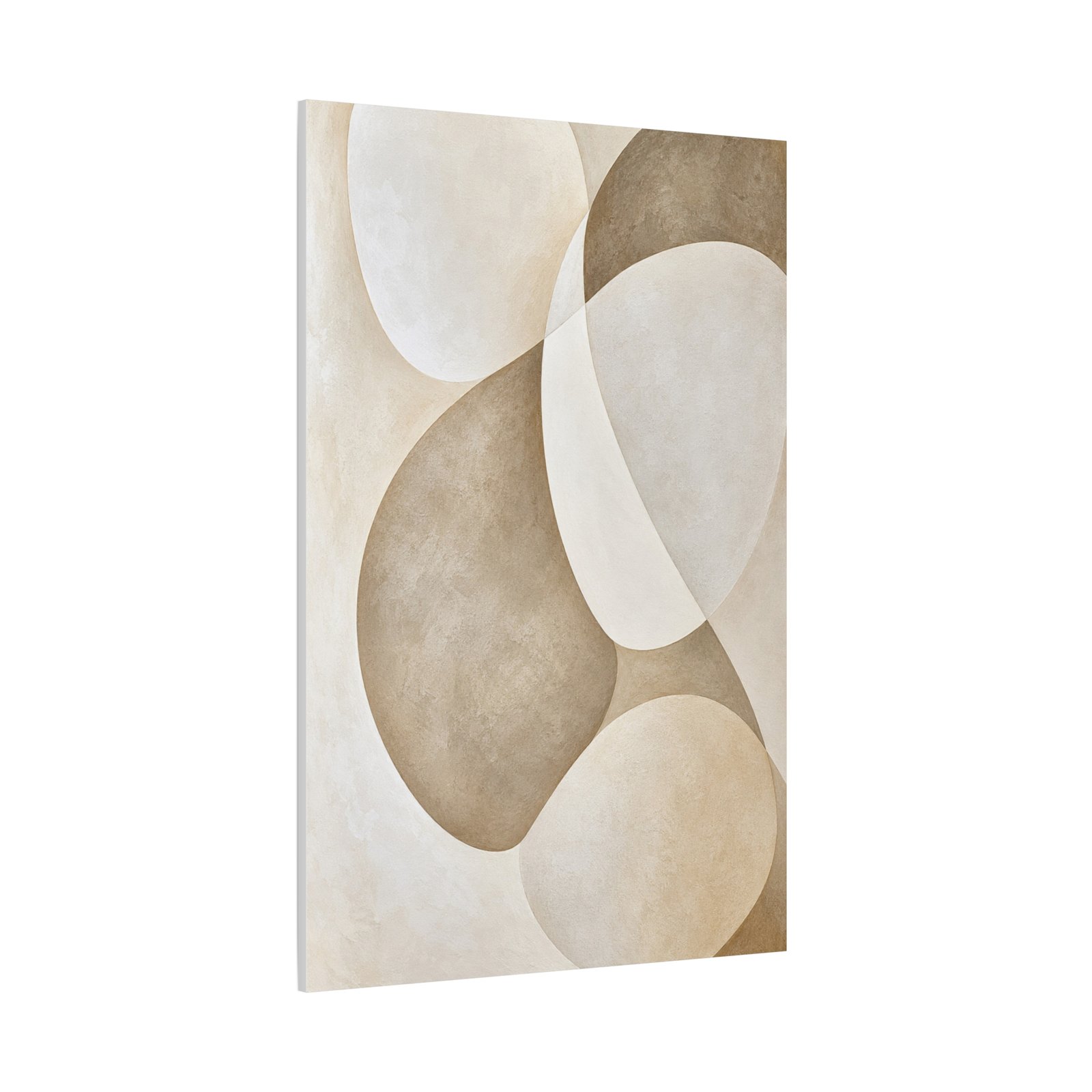 Neutral Abstract Circle Matte Canvas Wall Art – Stretched 1.25" - Image 3