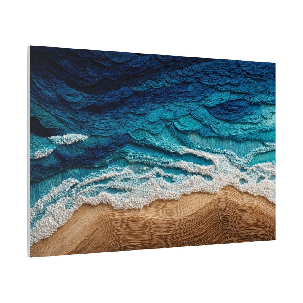 Ocean Waves Matte Canvas Print — Stretched Beach Wall Art