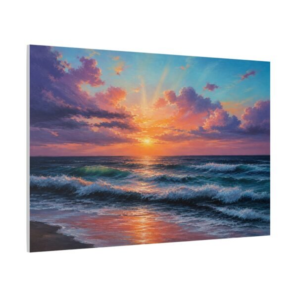 Seascape Sunset Matte Canvas Print — Stretched Beach Wall Art - Image 2